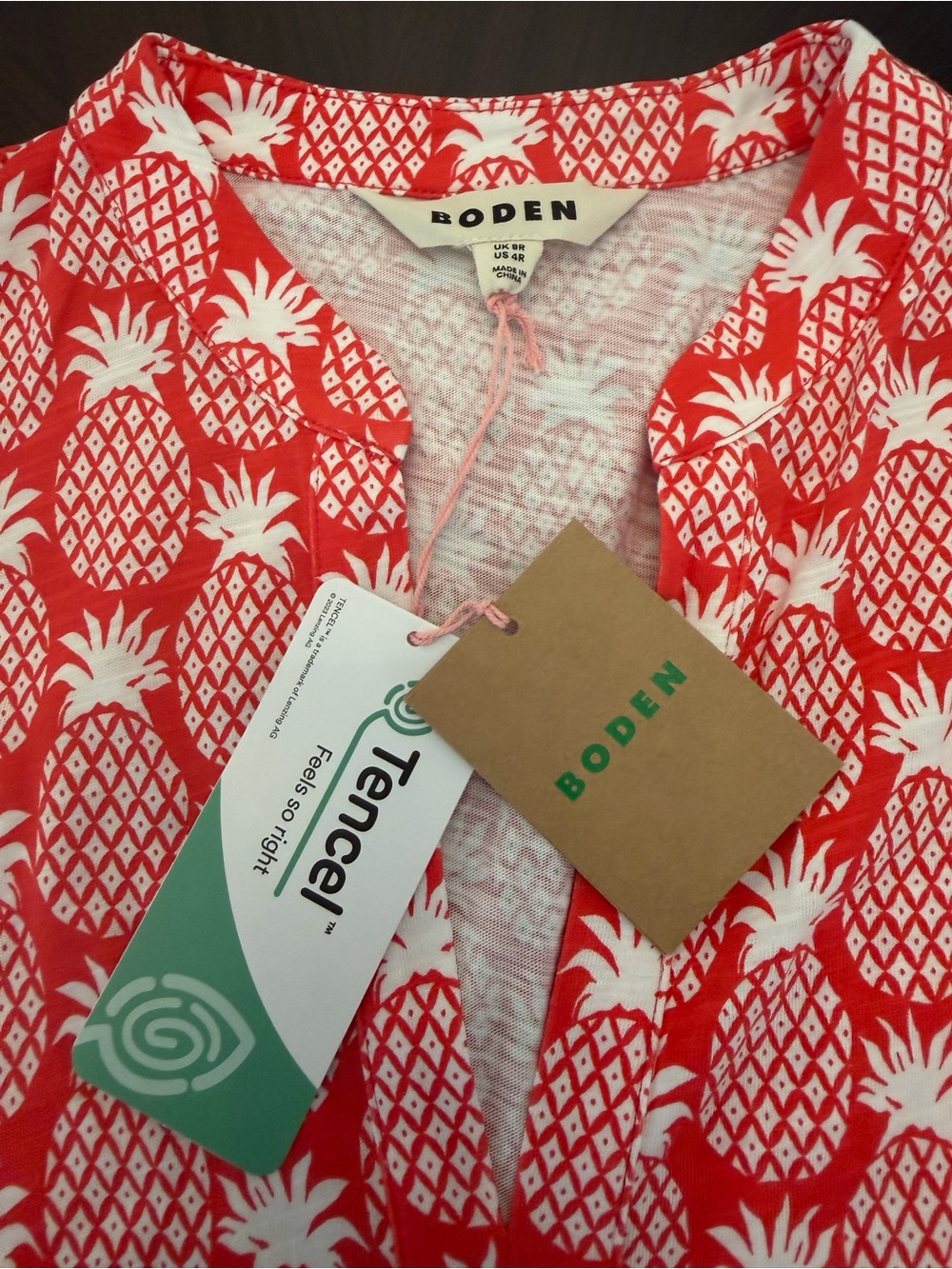 Boden Pink Printed Sleeveless Maxi Dress with Waist Tie - Picture 4 of 5